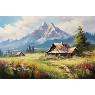 Snowy Mountain Acrylic Canvas
